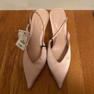 zara light pink heels